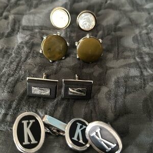 Swank mens cuff link vintage lot of 4 pair great used condition